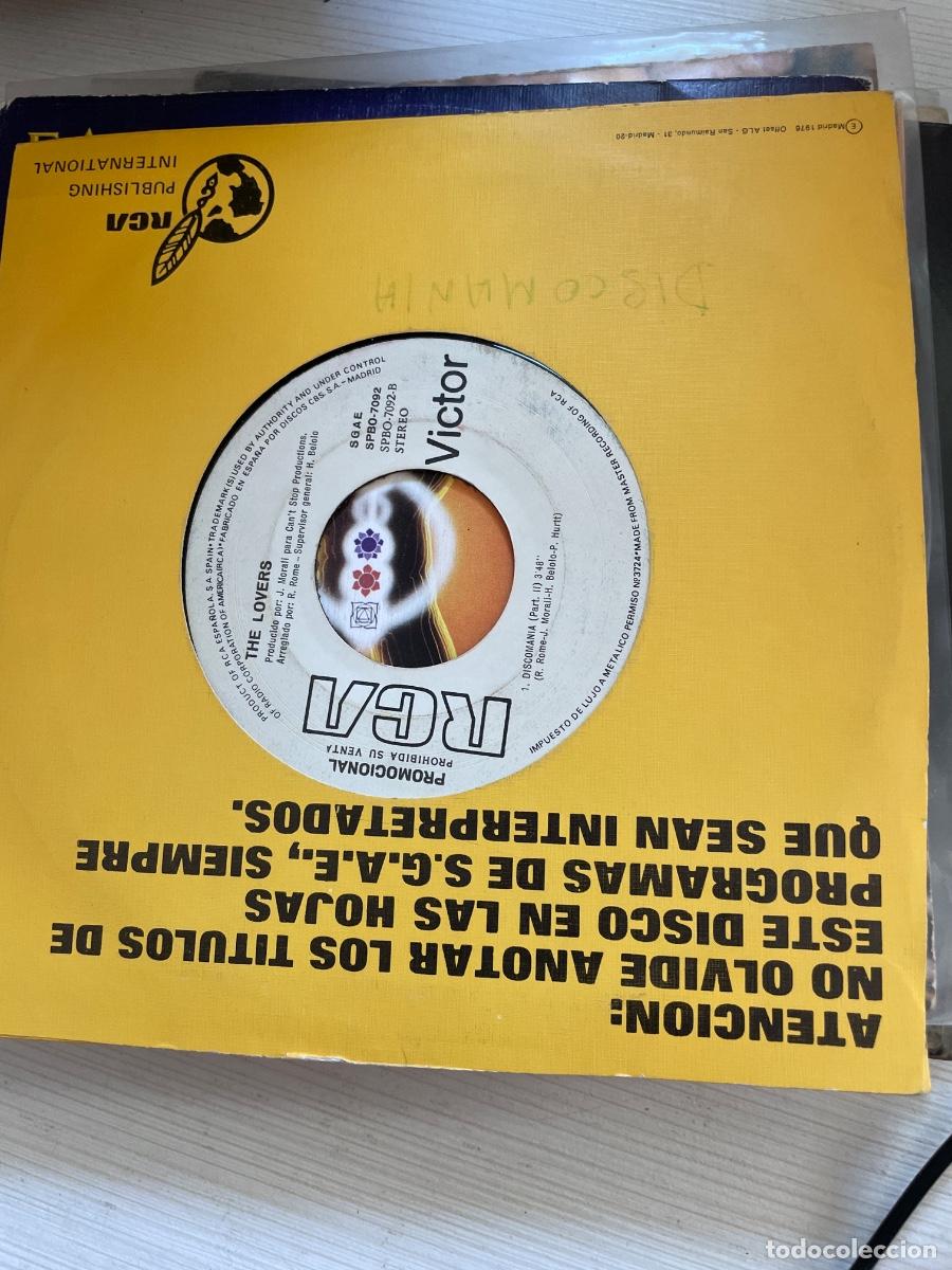 Discos de vinilo: The lovers discomania single - Foto 2