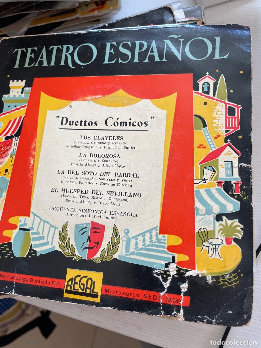 Discos de vinilo: Teatro espa&ntilde;ol duetos c&oacute;micos single