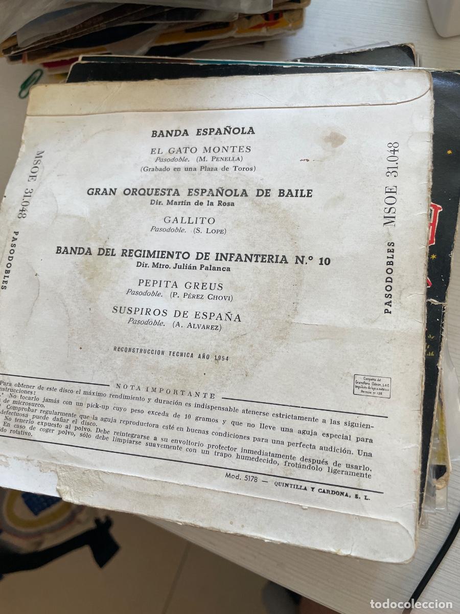 Discos de vinilo: Pasodobles el gato montes single - Foto 2