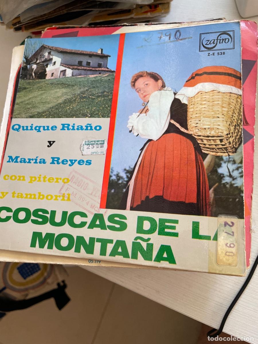 Discos de vinilo: Quique ria&ntilde;o y Mar&iacute;a reyes cosucas de la monta&ntilde;a single