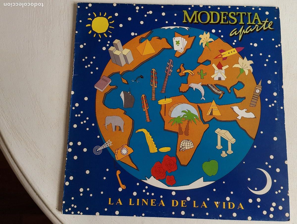 Discos de vinilo: Modestia Aparte &ndash; La L&iacute;nea De La Vida, 1992 Rock, Pop, contiene el encarte