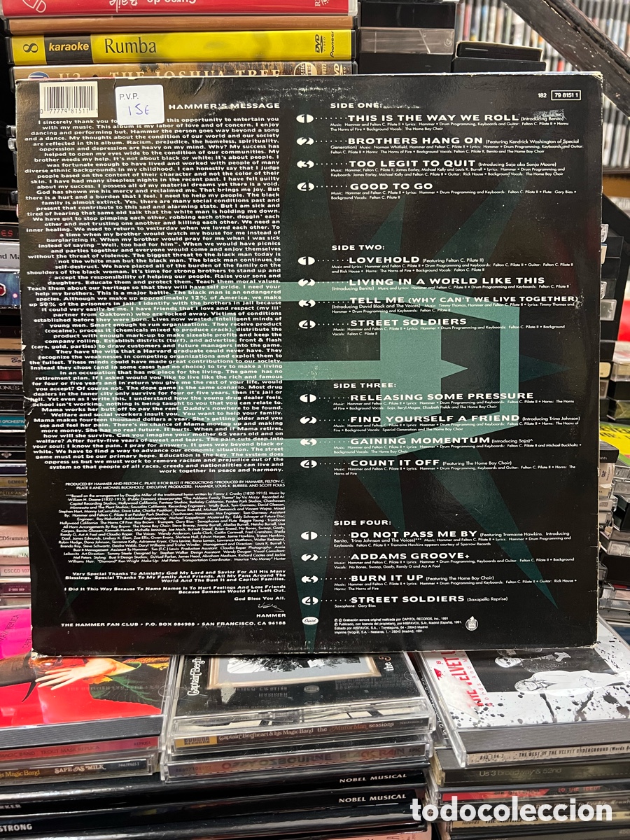 Discos de vinilo: MC Hammer Too legit to quit - Foto 2