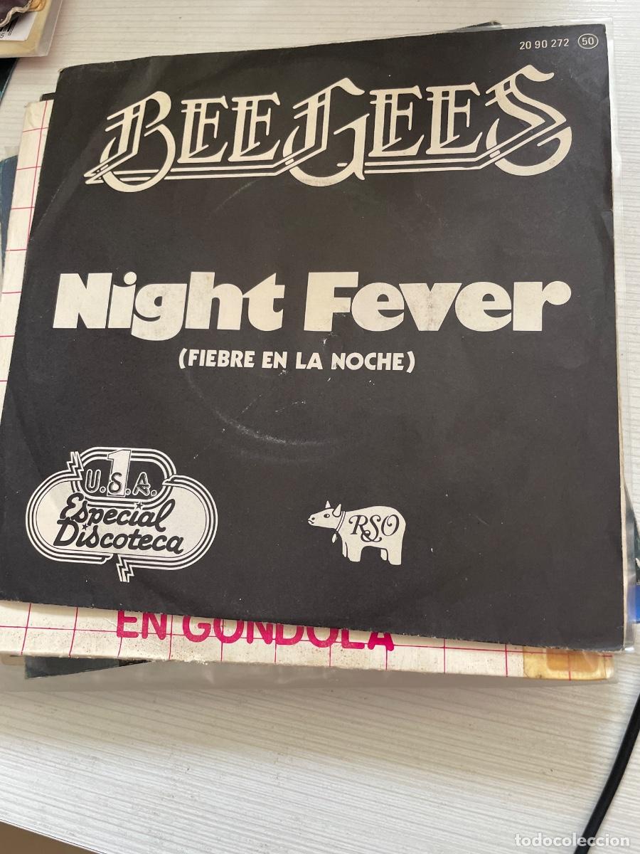 Discos de vinilo: Bee gees night fever single