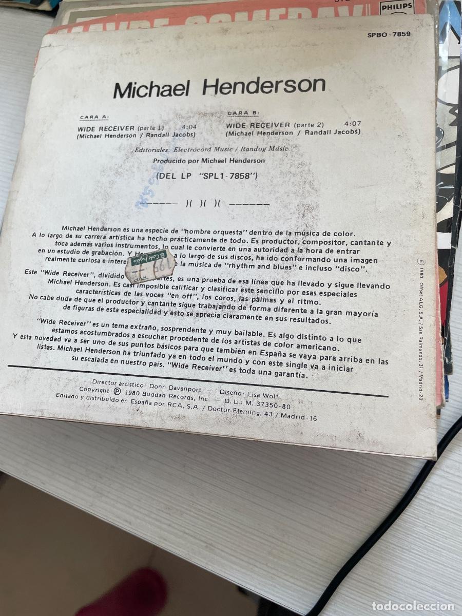 Discos de vinilo: Michael henderson wide receiver single - Foto 2