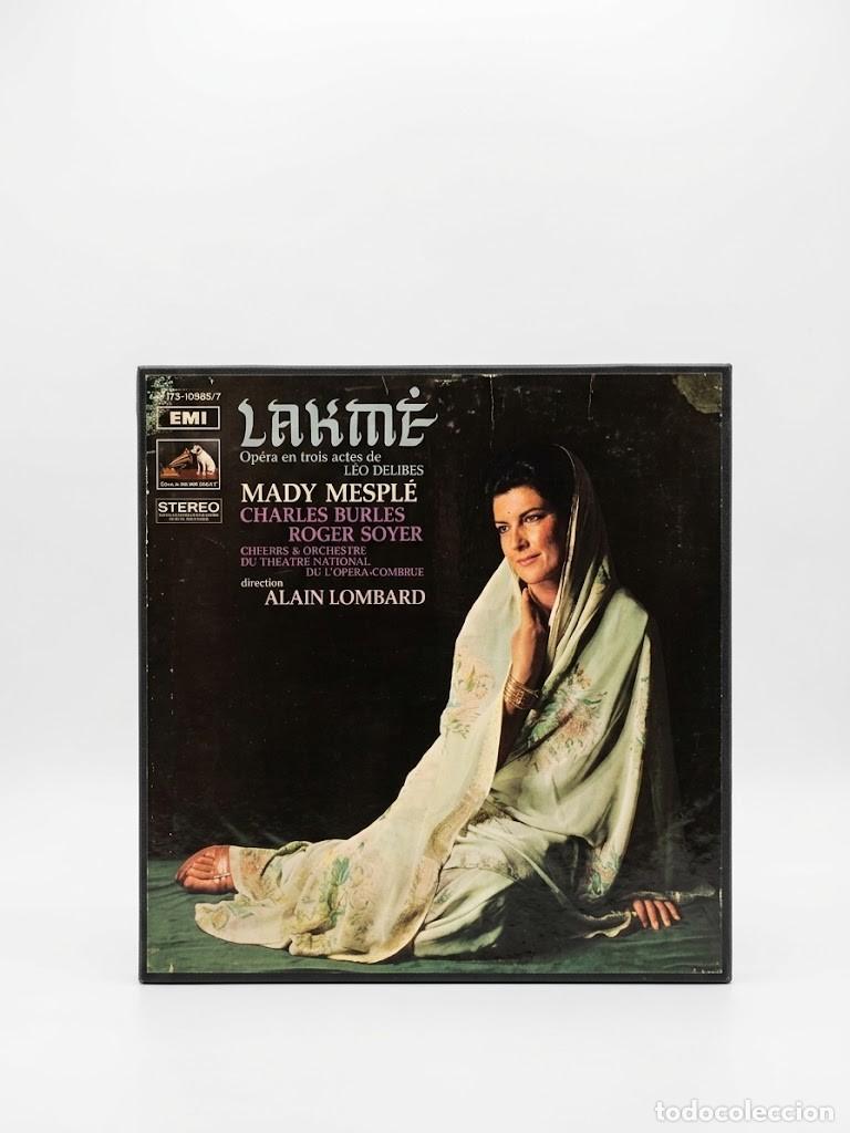 Discos de vinilo: L&eacute;o Delibes - Lakm&eacute; (&Oacute;pera completa en 3 Actos) Caja 3 LP - EMI / La Voix de Son Ma&icirc;tre Francia 1971