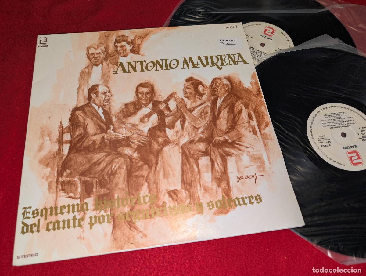 Discos de vinilo: ANTONIO MAIRENA Esquema historico del cante por seguiriyas y soleares 2LP 1976 Zafiro GATEFOLD EX