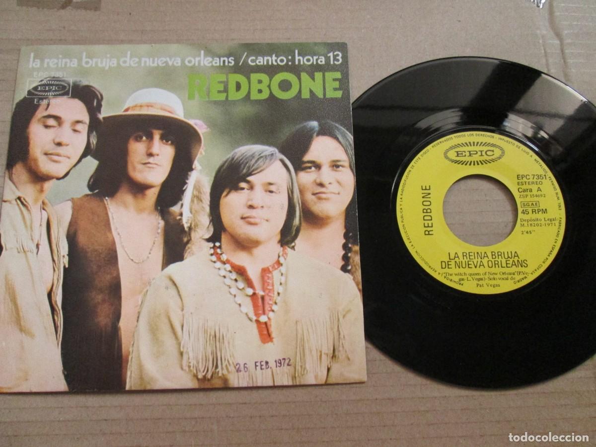 Discos de vinilo: REDBONE - La reina bruja de Nueva Orleans / Canto: Hora 13. Single, ed espa&ntilde;ola 7&rdquo; 1971. VG+/NM