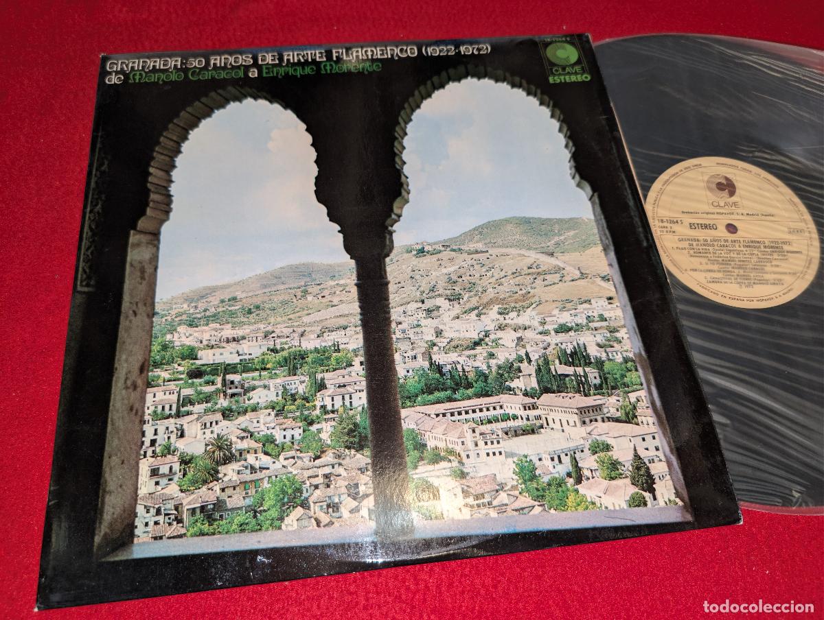 Discos de vinilo: GRANADA 50 a&ntilde;os Arte Flamenco (1922-1972) Caracol+Morente+Cano+Alvea+Avila+Carrasco++ LP 1972 Clave