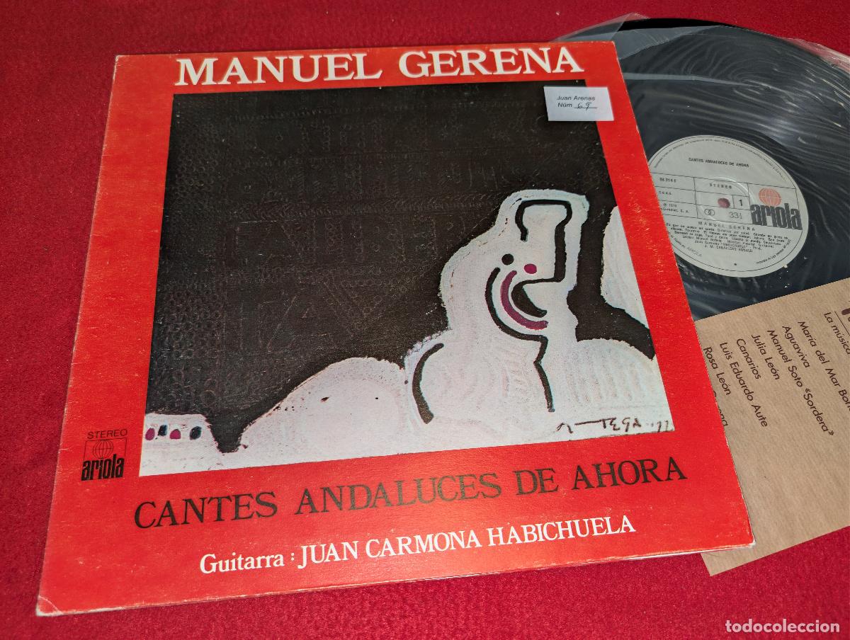 Discos de vinilo: MANUEL GERENA & Juan Carmona Habichuela Cantes andaluces de ahora LP 1974 Ariola GATEFOLD EX