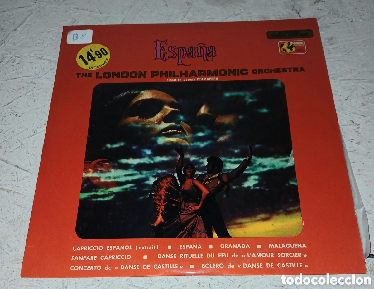 Discos de vinilo: Vinilo LP: Espa&ntilde;a - The London Philharmonic Orchestra (Dir. Joseph Primavera) - Mondial Music MM 75