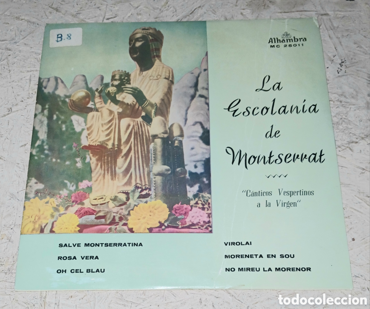 Discos de vinilo: Vinilo LP: La Escolan&iacute;a de Montserrat - C&aacute;nticos Vespertinos a la Virgen (Dir. Dom Ireneo Segarra)