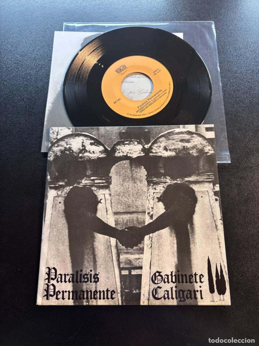 Discos de vinilo: Paralisis Permanente Gabinete Caligari Disco de vinilo split reedici&oacute;n 2025 EP 7&rdquo; single punk goth