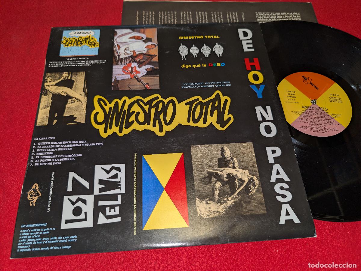 Discos de vinilo: SINIESTRO TOTAL De hoy no pasa LP 1987 DRO