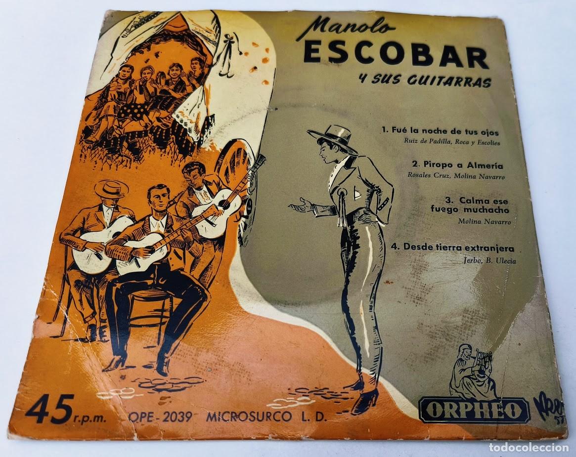 Discos de vinilo: Manolo Escobar. ORPHEO 1958.