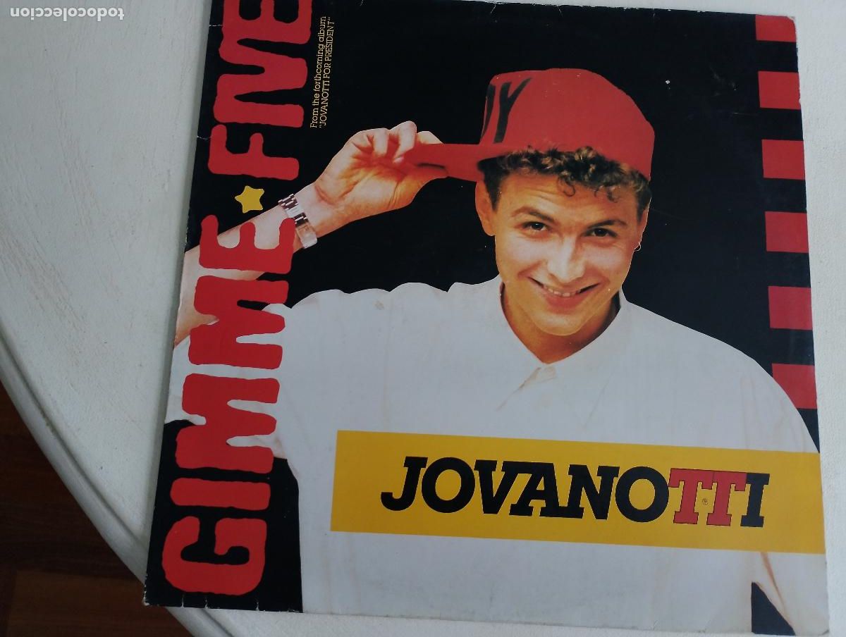 Discos de vinilo: Jovanotti &ndash; Gimme Five, 1988, Electronic House, ed espa&ntilde;ola