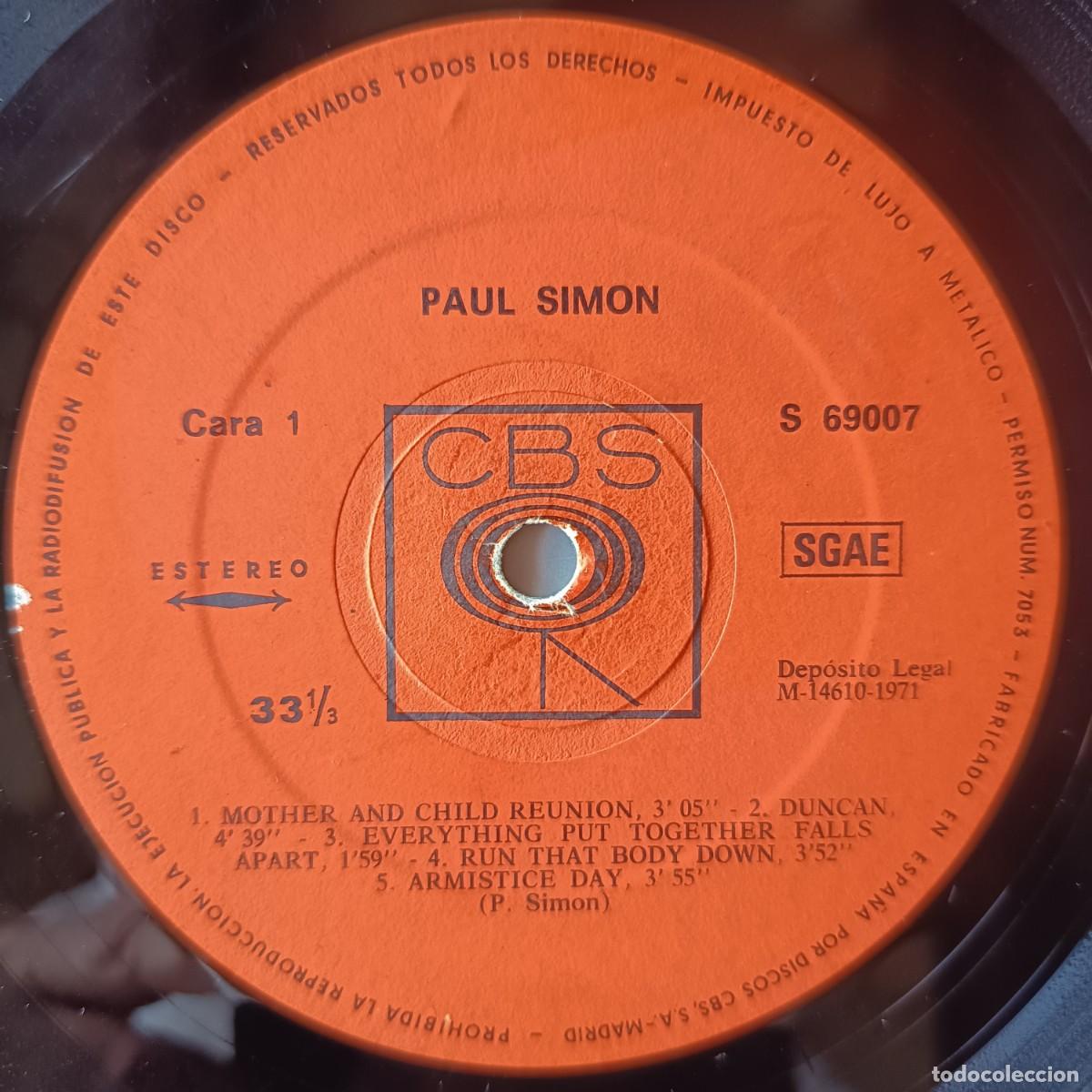 Discos de vinilo: PAUL SIMON : PAUL SIMON [CBS - ESP 1971] LP - Foto 4