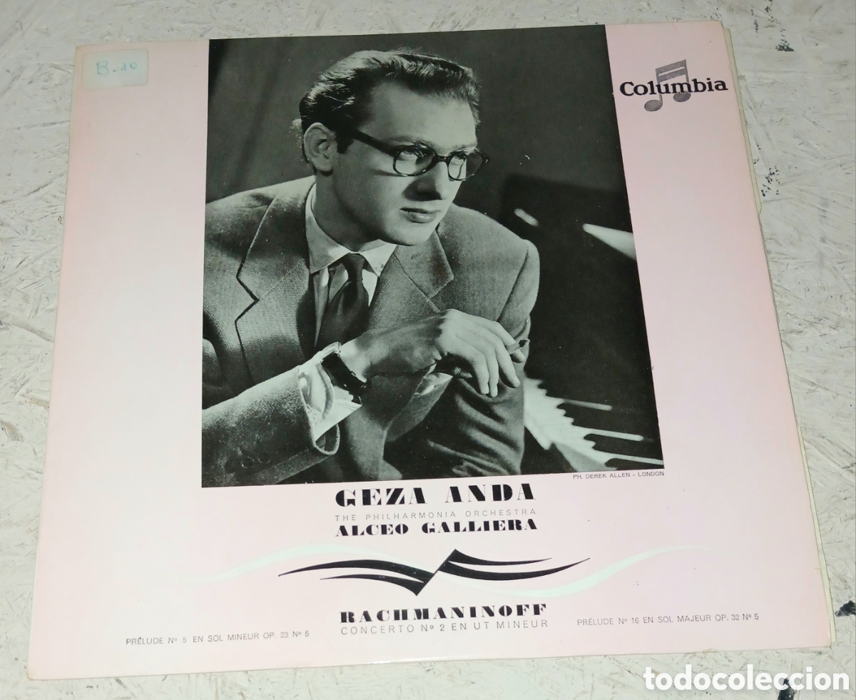 Discos de vinilo: Vinilo LP: G&eacute;za Anda, Philharmonia Orchestra, Alceo Galliera - Rachmaninoff: Concerto N&ordm; 2