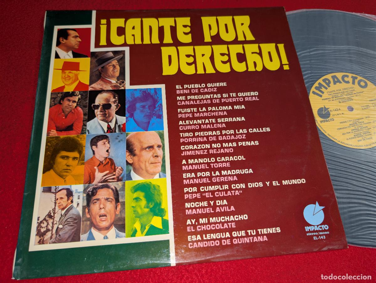 Discos de vinilo: &iexcl;CANTE POR DERECHO! LP 1975 Impacto MALENA+GERENA+CULATA+CHOCOLATE+AVILA+QUINTANA+++