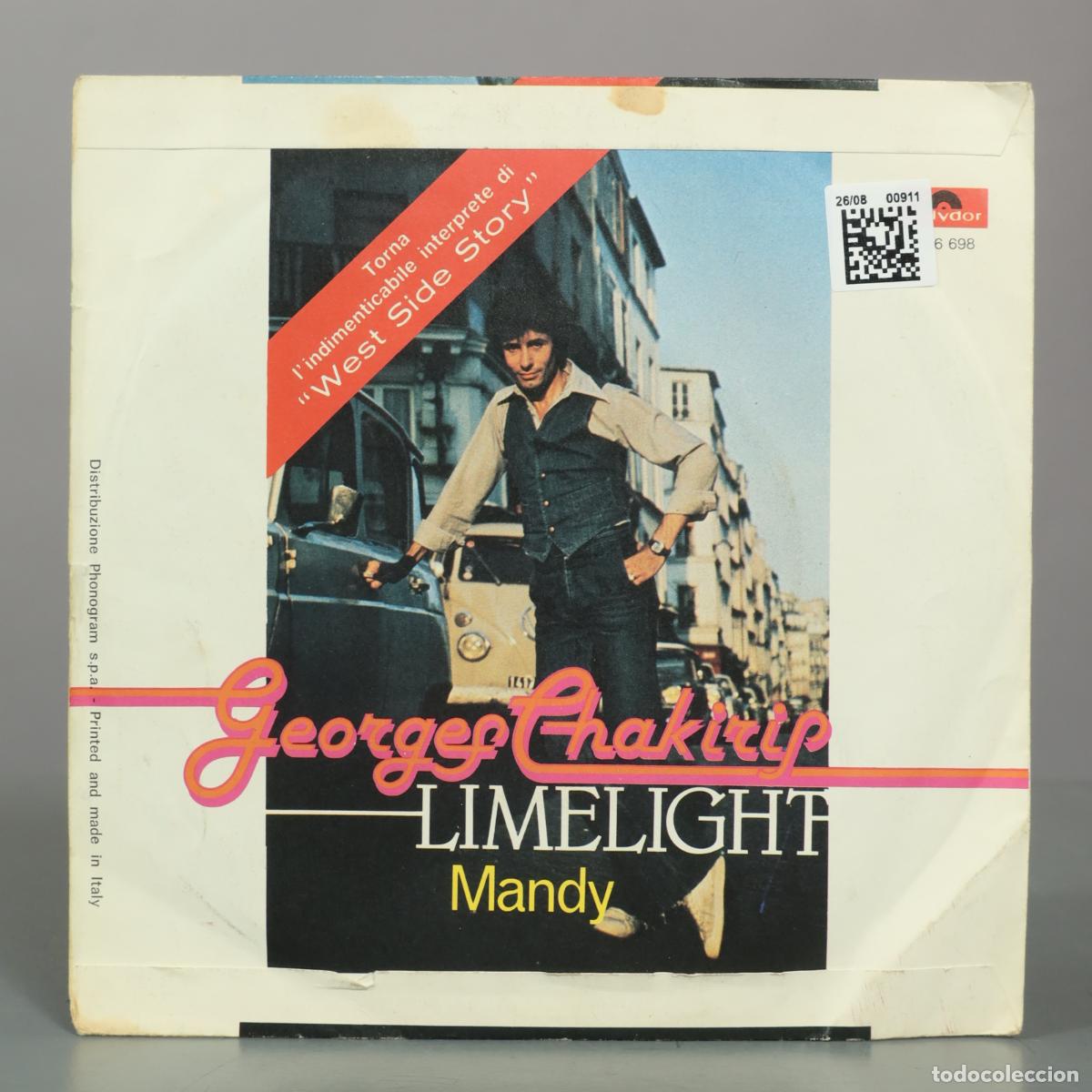 Discos de vinilo: SINGLE. George Chakiris - Limelight, Mandy - Foto 2
