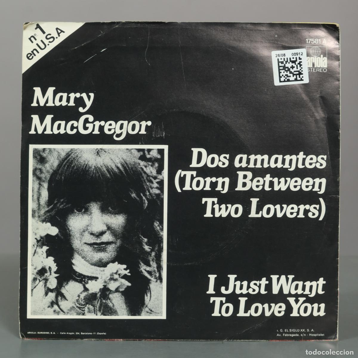 Discos de vinilo: SINGLE. Dos Amantes - Mary MacGregor - Foto 2