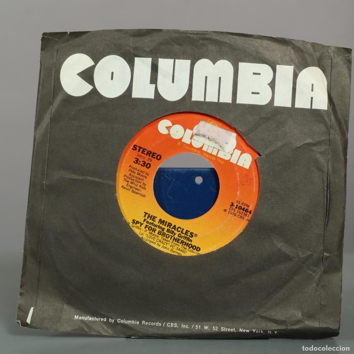 Discos de vinilo: SINGLE. Spy For Brotherhood - The Miracles Featuring Billy Griffin