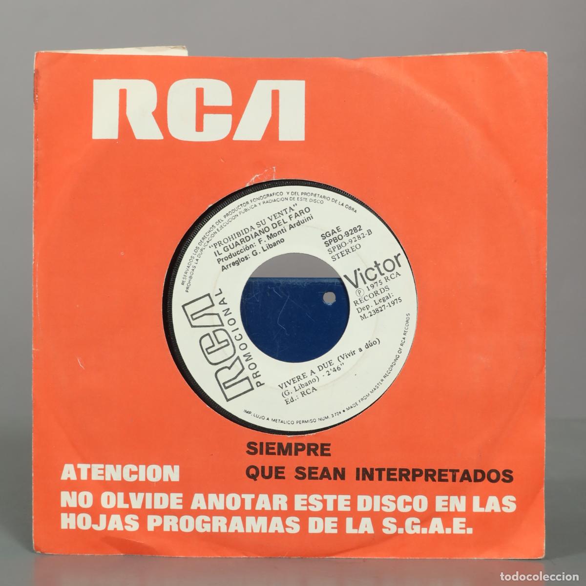 Discos de vinilo: SINGLE. Vivere a Due - Il Guardiano Del Faro