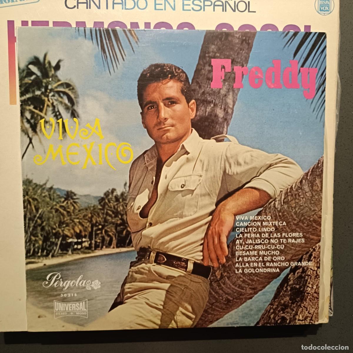 Discos de vinilo: Freddy - Viva M&eacute;xico - LP. sello P&eacute;rgola 1969