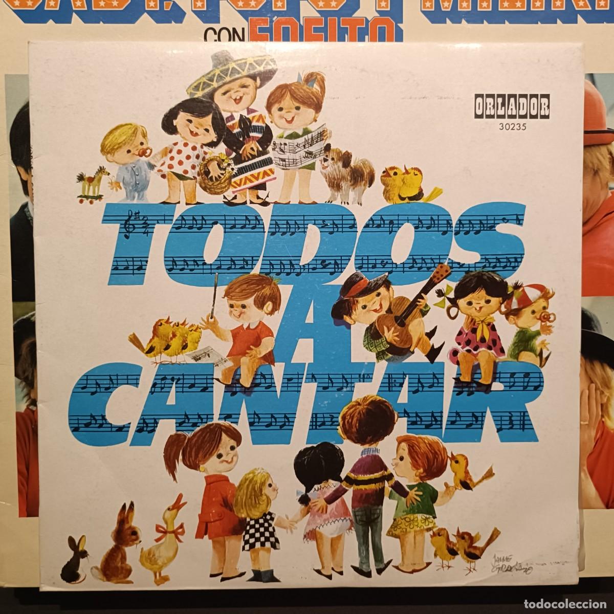 Discos de vinilo: Todos A Cantar - Locomotor, Valentina y El Capit&aacute;n Tan con acomp. de Orq. - LP. sello Orlador 1970
