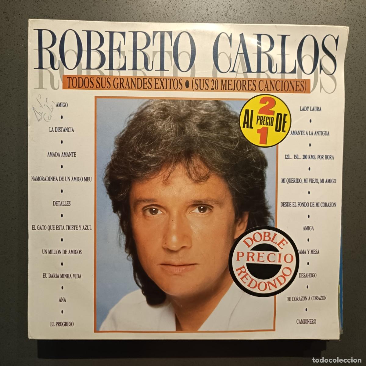 Discos de vinilo: Roberto Carlos - Todos sus grandes &eacute;xitos (sus 20 mejores canciones) - Doble LP. CBS 1988