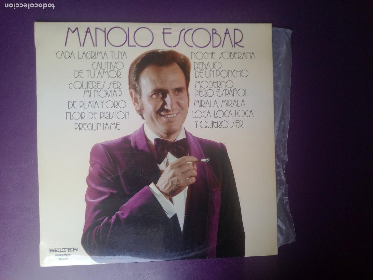 Discos de vinilo: MANOLO ESCOBAR - MODERNO PERO ESPA&Ntilde;OL - LP BELTER 1974 - CANCION ESPA&Ntilde;OLA, COPLA POP - MUY POCO USO