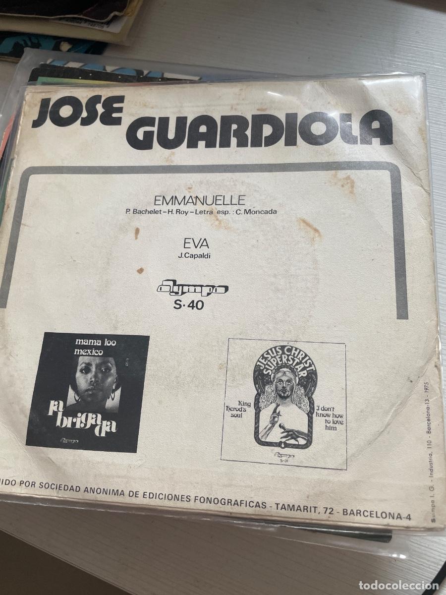 Discos de vinilo: Jos&eacute; Guardiola emmanuelle single - Foto 2
