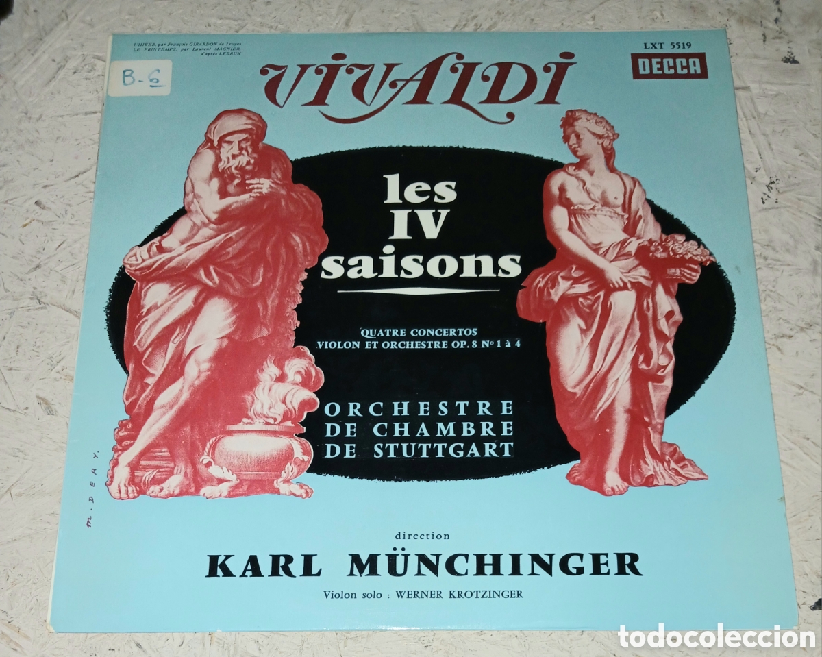 Discos de vinilo: Vinilo LP: Vivaldi - Les IV Saisons (Orchestre de Chambre de Stuttgart, Karl M&uuml;nchinger, Werner ...