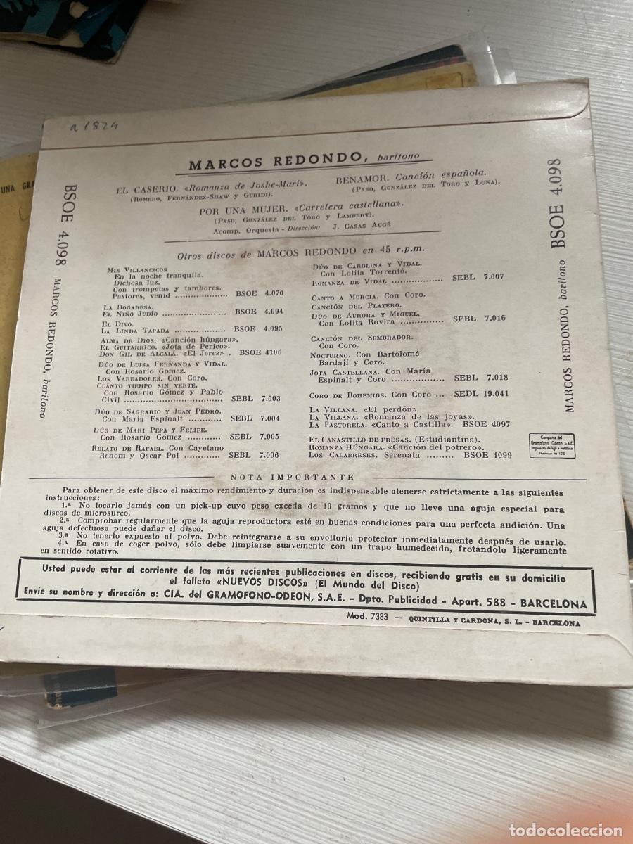 Discos de vinilo: Marcos redondo single - Foto 2