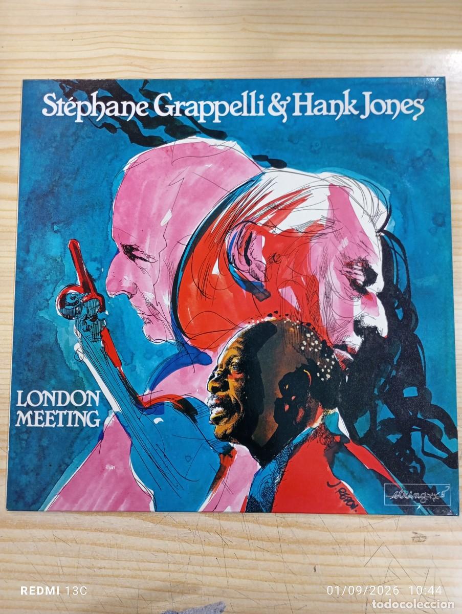 Discos de vinilo: St&eacute;phane Grappelli & Hank Jones - London Meeting (LP, Album) Excelente copia