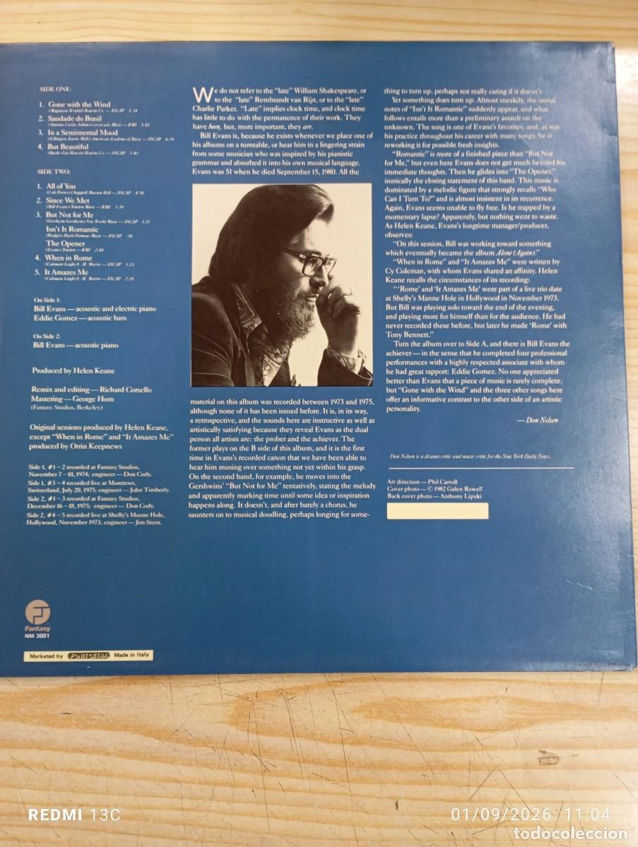 Discos de vinilo: Lp - Bill Evans - Eloquence Excelente copia - Foto 2