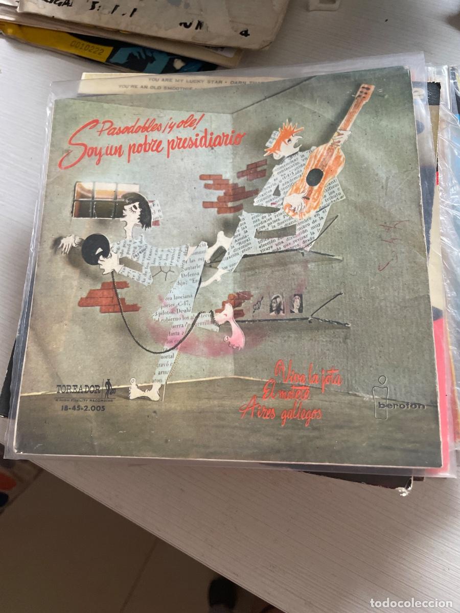 Discos de vinilo: Pasodobles y ole soy un pobre presidiario single