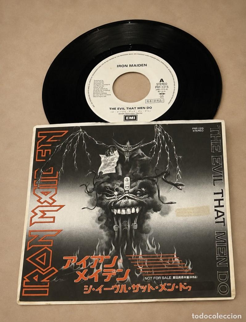 Discos de vinilo: The Evil That Men Do / ULTRA RARE 1988 JAPAN PROMO 7&rdquo;
