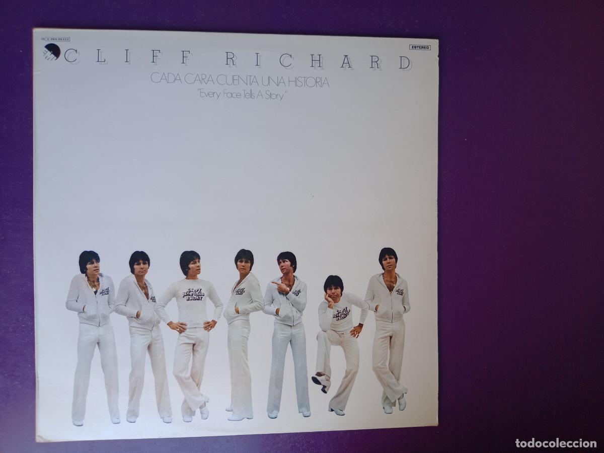 Discos de vinilo: Cliff Richard &lrm;&ndash; Cada Cara Cuenta Una Historia / Every Face Tells - LP EMI 1977 - POP - SIN ESTRENAR