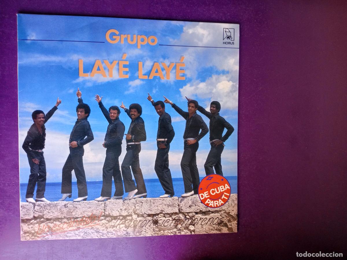 Discos de vinilo: Grupo Lay&eacute; &lrm;&ndash; &iexcl;Es Un Escandalo! LLegaron Siete Morenos - LP horus 1989 - SALSA ,