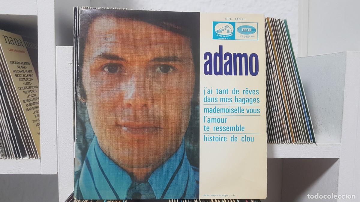 Discos de vinilo: C) Adamo &rdquo;J'ai tant de r&ecirc;ves dans mes bagages + 3&rdquo; Ep a&ntilde;o 1968 DISCO PROMOCION - LEER DESCRIPCION