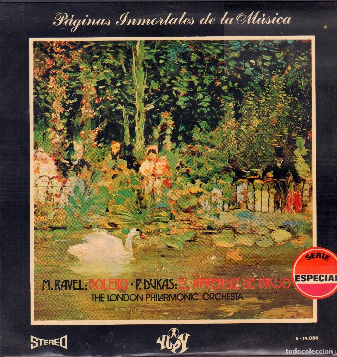 Discos de vinilo: BOLERO (RAVEL) - EL APRENDIZ DE BRUJO (P, DUKAS) / LONDON PHILARMONIC / LP YUPY RF-26716