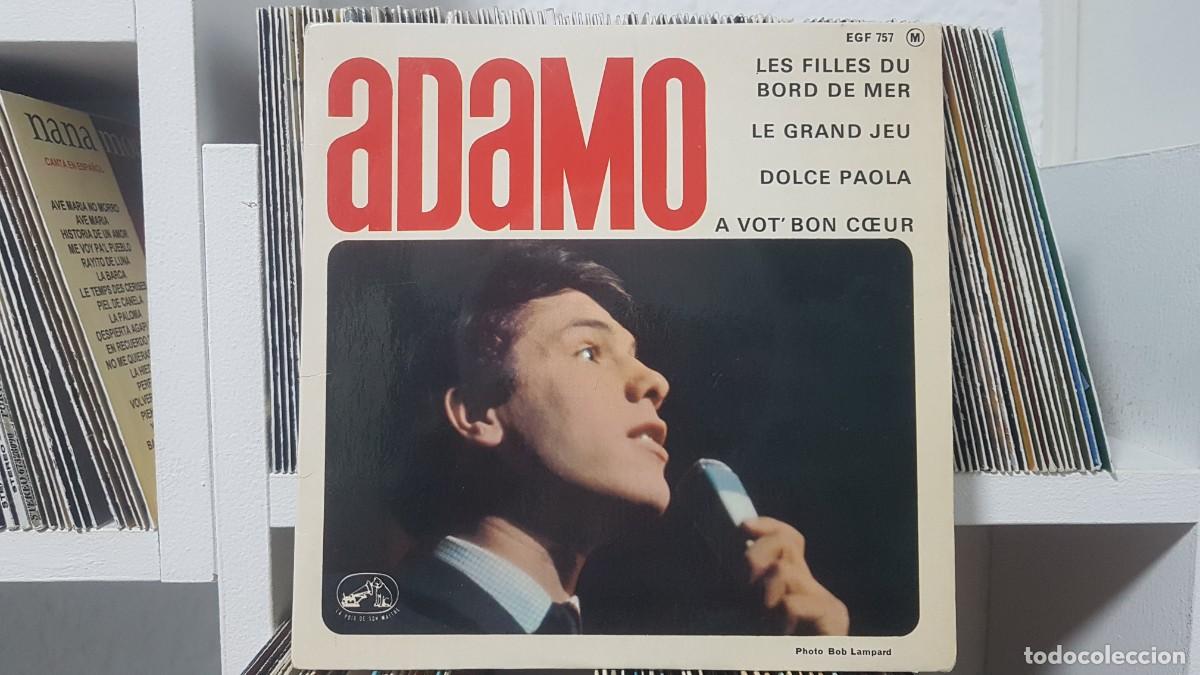 Discos de vinilo: C) Adamo &rdquo;Les filles du bord de mer / Dolce Paola + 2&rdquo; Ep a&ntilde;o 1964 (Made in France) LEER DESCRIPCION