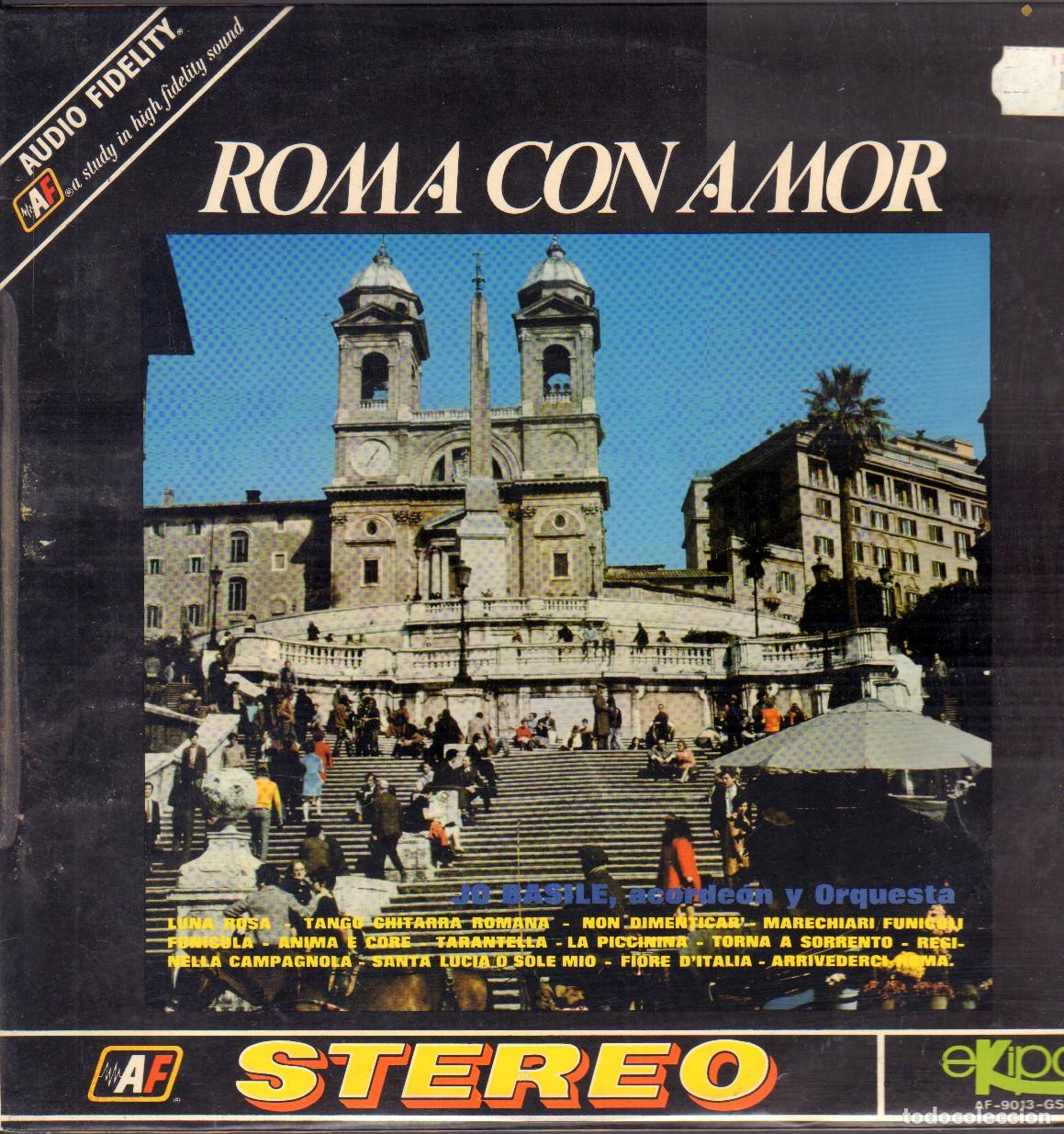 Discos de vinilo: ROMA CON AMOR - LUNA ROSA, FUNICULA, ARRIVEDERCI ROMA, LA PICCININA.../ LP EKIPO 1970 RF-26727