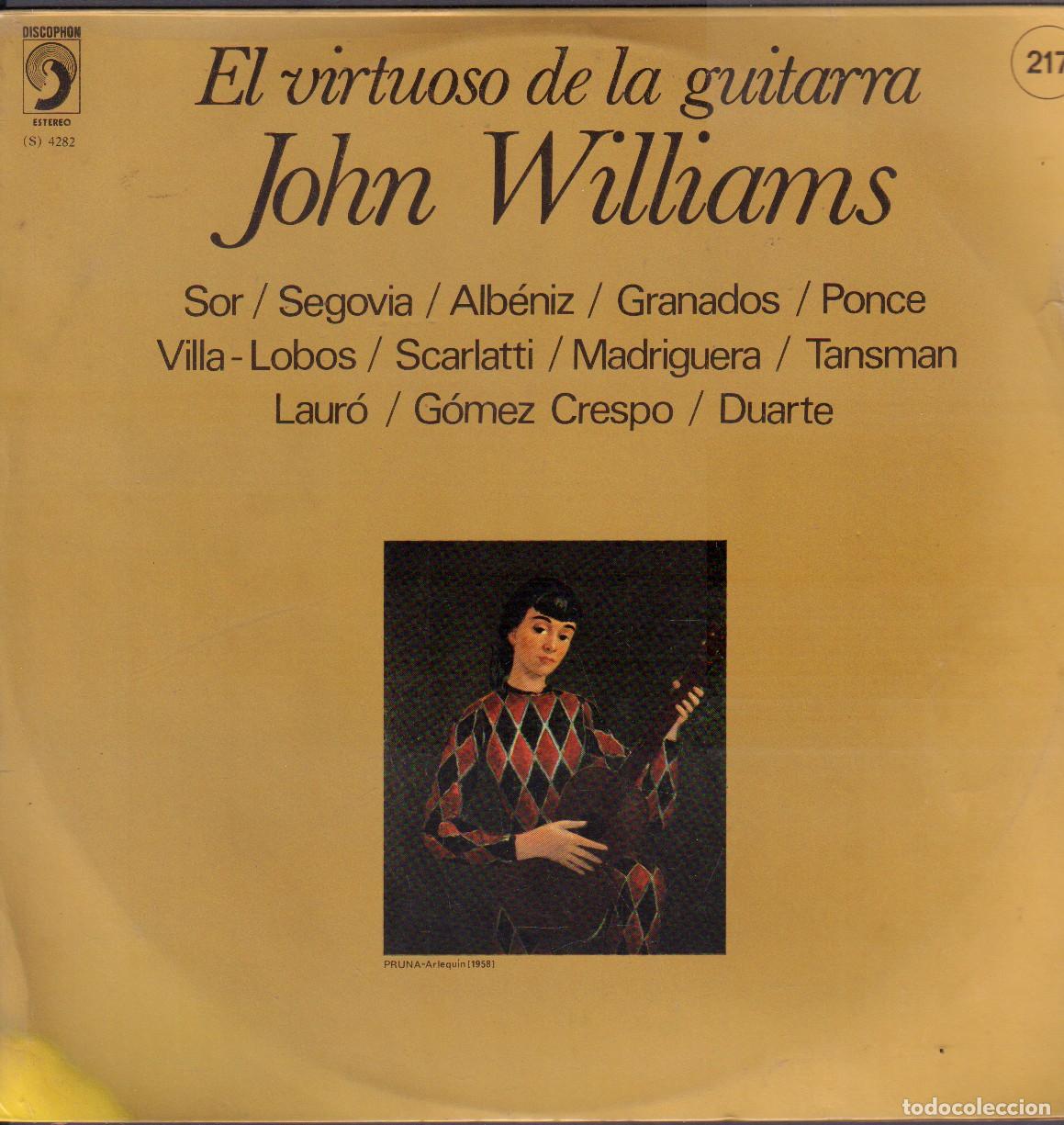 Discos de vinilo: JOHN WILLIAMS (VIRTUOSO DE LA GUITARRA) - SOR, SEGOVIA, ALBENIZ.../ LP DISCOPHON 1976 RF-26729