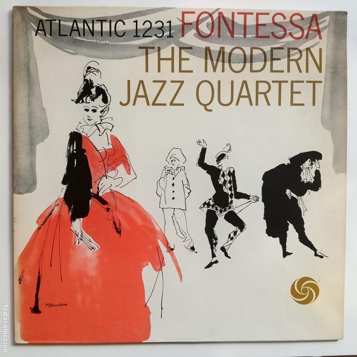 Discos de vinilo: The Modern Jazz Quartet-Fontessa (LP Atlantic) RE clasico jazz 1956. Milt Jackson, William Claxton