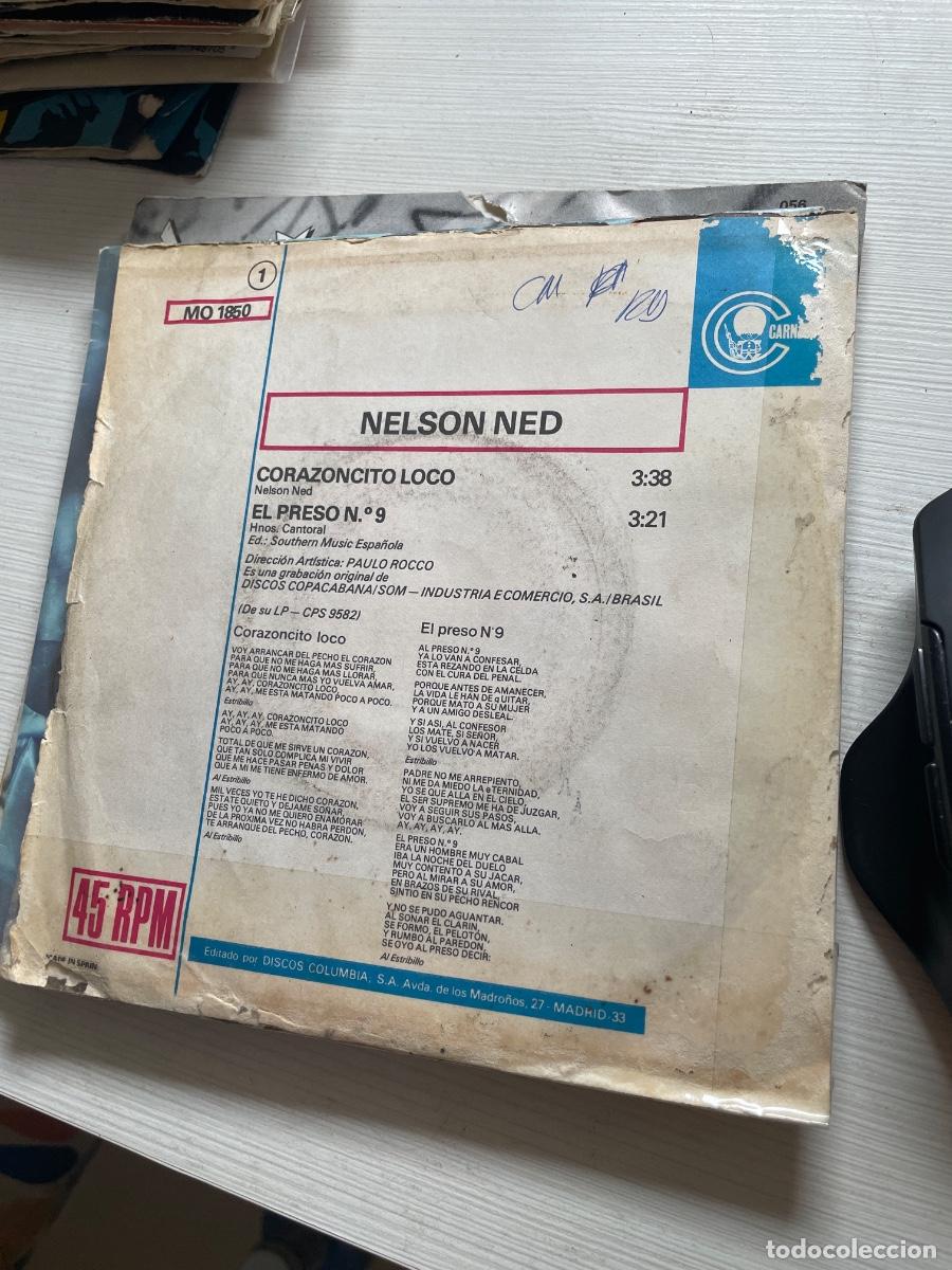 Discos de vinilo: Nelson neo corazoncito loco single - Foto 2