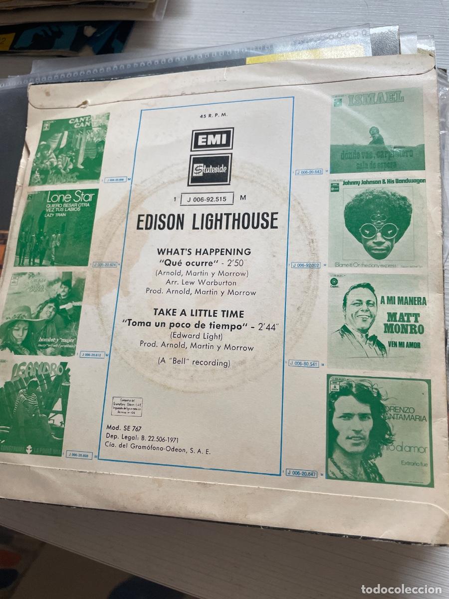 Discos de vinilo: Edison lighthouse whats happening single - Foto 2