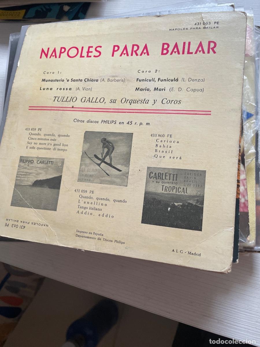 Discos de vinilo: N&aacute;poles para bailar tulio gallo single - Foto 2