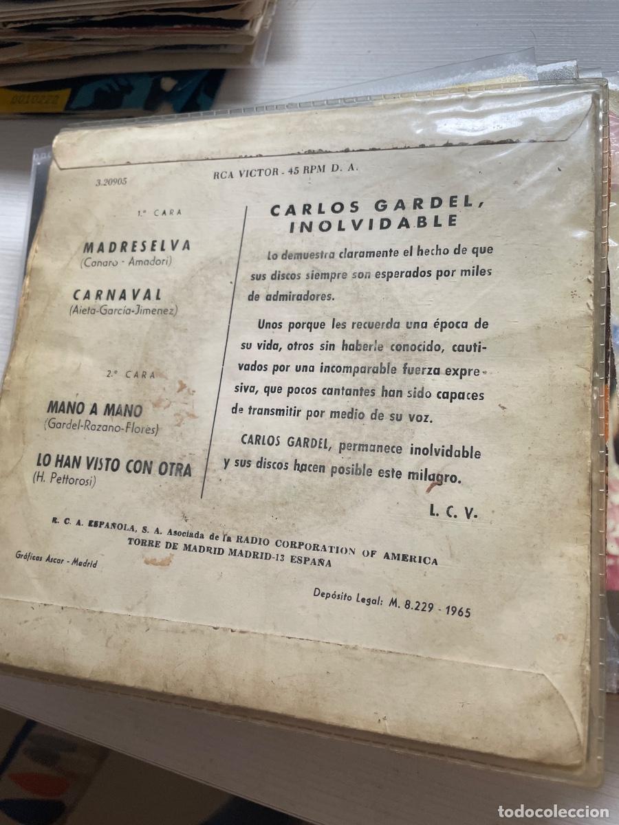 Discos de vinilo: Carlos Gardel carnaval single - Foto 2