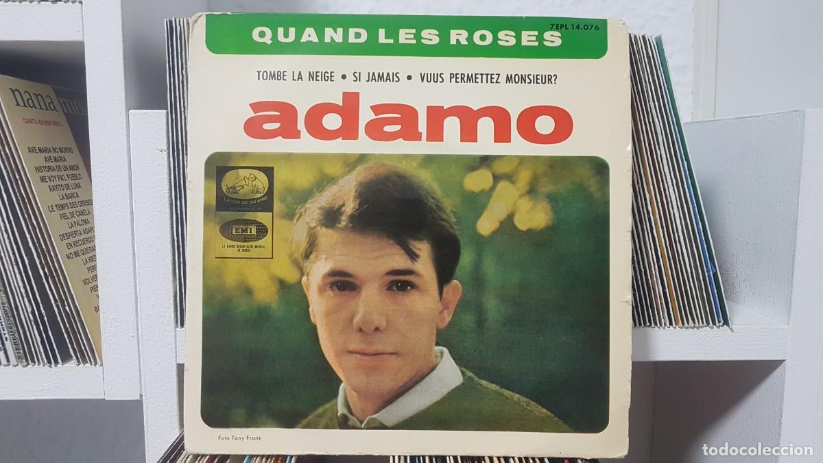 Discos de vinilo: C) Adamo &rdquo;Quand les roses / Tombe la neige + 2&rdquo; Ep a&ntilde;o 1964 &iexcl;&iexcl;ERROOOR!! - LEER DESCRIPCION